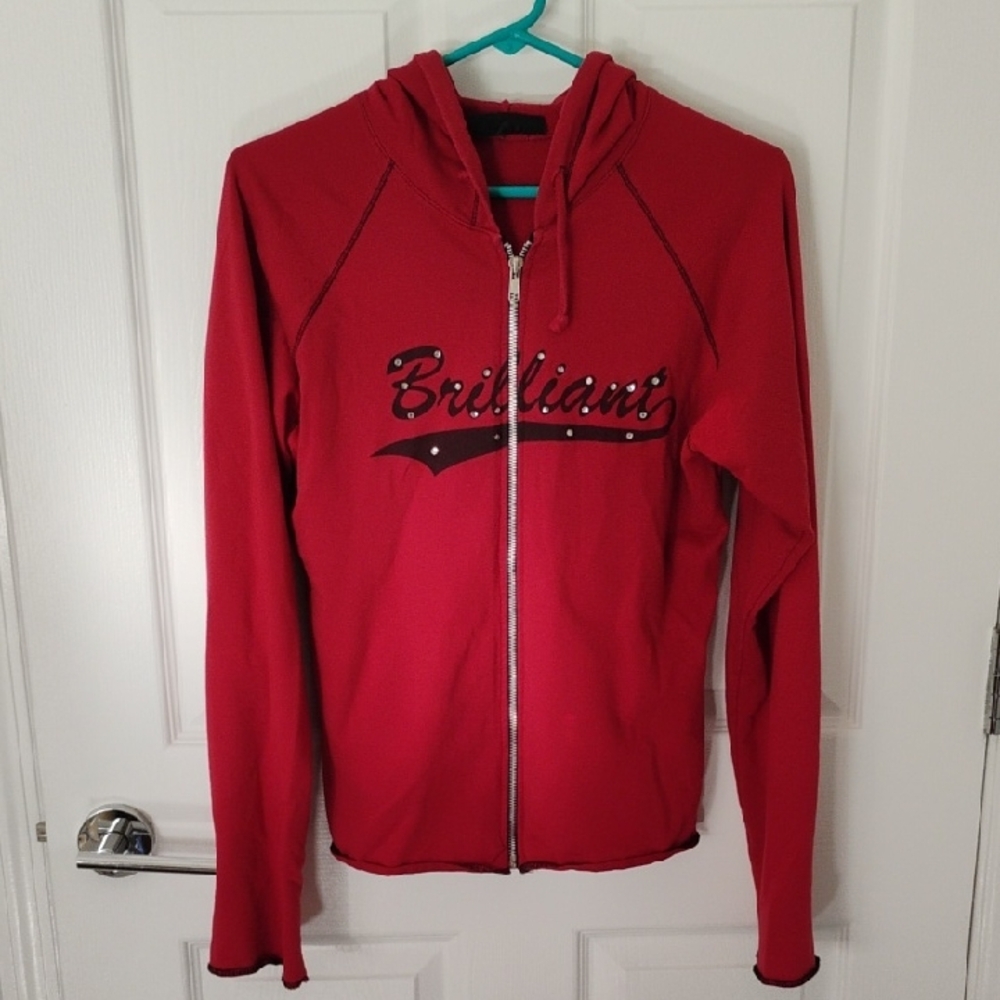 Bold Red Women's Hoodie Jacket